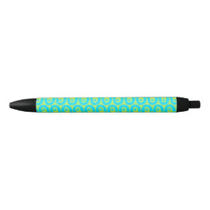Stylo Noir motif coloré moderne