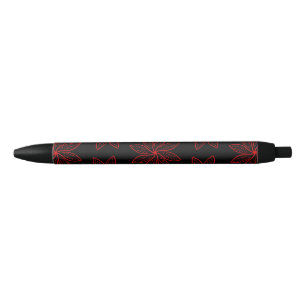 Stylo Noir Motif criminel sur noir