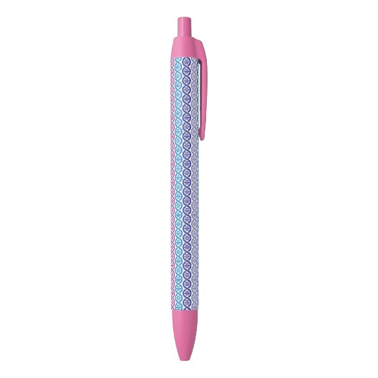 Stylo Noir Motif d'ADN (Bas (Vertical))