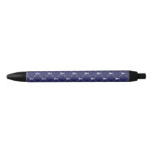 Stylo Noir Motif d'Ancre (Devant)