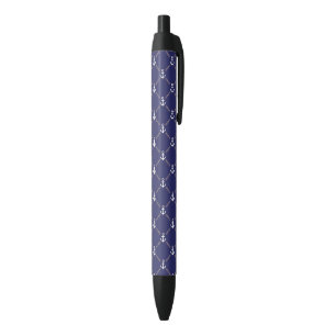 Stylo Noir Motif d'Ancre