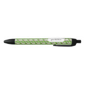 Stylo Noir Motif D'Art De Pixel De Mouton Blanc Laineux (Bas)