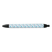 Stylo Noir Motif De Baleines, Beaux Baleines, Baleines Bleues (Devant)