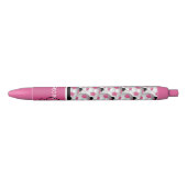 Stylo Noir Motif de balle de soccer rose Monogram (Devant)