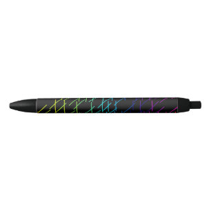 Stylo Noir Motif de bandes Abstraites