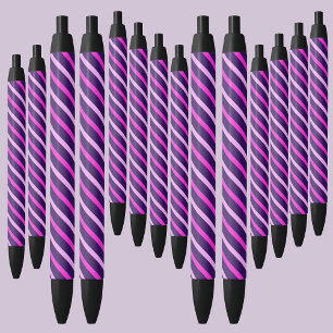 Stylo Noir Motif de bandes Abstraites colorées