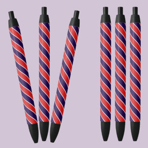 Stylo Noir Motif de bandes Abstraites colorées