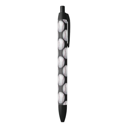 Stylo Noir Motif de baseball peint (Bas (Vertical))