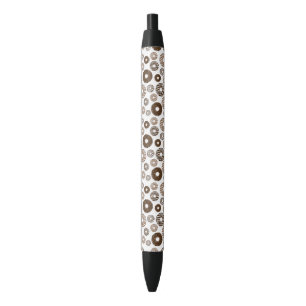 Stylo Noir Motif de beignes, beignets de chocolat, beignets d