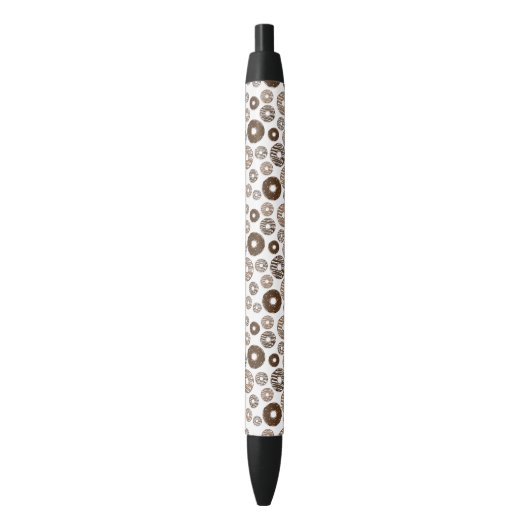 Stylo Noir Motif de beignes, beignets de chocolat, beignets d (devant Vertical)