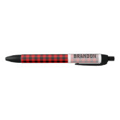 Stylo Noir Motif de bison noir sur mesure (Bas)