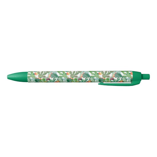 Stylo Noir Motif de cactus d'aquarelle (Bas)