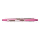 Stylo Noir Motif de Camouflage de fillette rose (Dos)