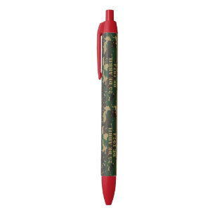 Stylo Noir Motif de camouflage de véhicule militaire