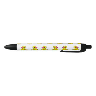 Stylo Noir Motif de canard en caoutchouc Imprimer 