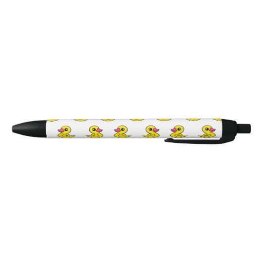 Stylo Noir Motif de canard en caoutchouc Imprimer (Bas)