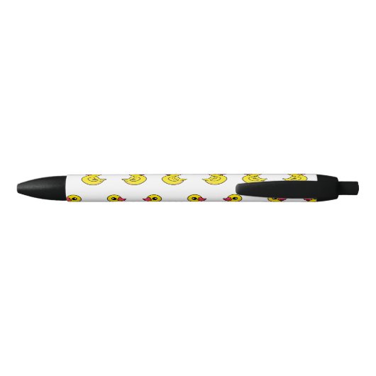 Stylo Noir Motif de canard en caoutchouc Imprimer (Dos)