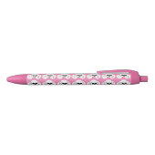 Stylo Noir Motif de caniche mignon rose (Haut)