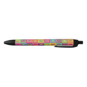 Stylo Noir Motif de carrés (Bas)