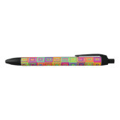 Stylo Noir Motif de carrés (Haut)
