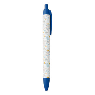 Stylo Noir Motif de carte de quartier de Cute Pastel