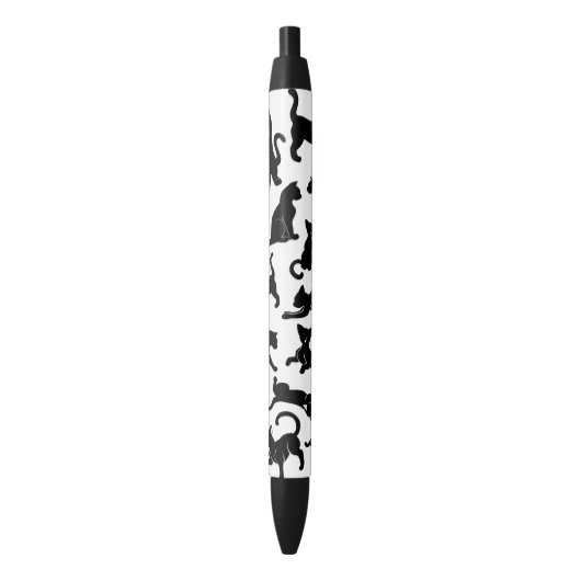 Stylo Noir Motif de chat noir (devant Vertical)