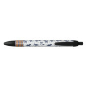 Stylo Noir Motif de chat Tabby bleu personnalisé (Dos)