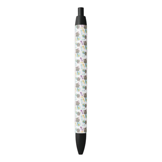 Stylo Noir Motif De Chats, Chats Mignons, Chatons, Poisson (devant Vertical)