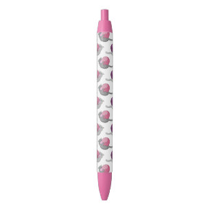 Stylo Noir Motif de chats mignons et heureux jouant avec des