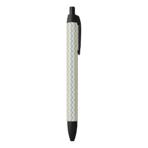 Stylo Noir Motif de Chevron sur la texture de toile