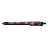 Stylo Noir motif de cœurs seamless (Bas)