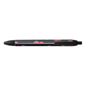 Stylo Noir motif de cœurs seamless (Dos)