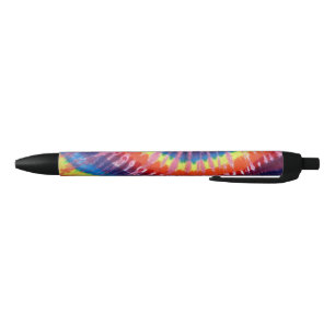 Stylo Noir Motif de colorant de cravate de couleur