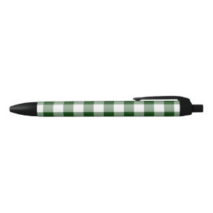 Stylo Noir Motif de contrôle de Buffalo blanc vert classique