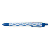 Stylo Noir Motif de crabe bleu (Bas)