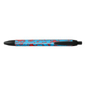 Stylo Noir Motif de crabe bleu de ciel (Dos)
