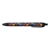 Stylo Noir Motif de crânes (Bas)