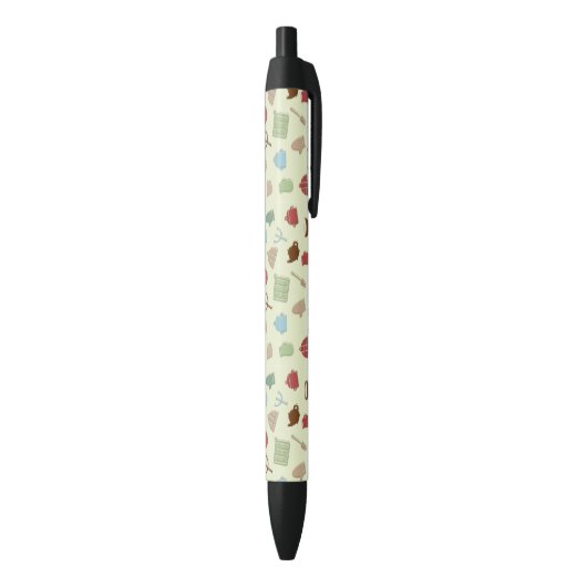 Stylo Noir Motif de cuisine (Bas (Vertical))