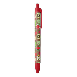 Stylo Noir Motif de cuisine de fruit