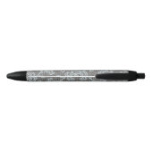 Stylo Noir Motif de dentelle, cru 6 de fleur (Dos)