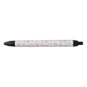 Stylo Noir Motif De Donuts, Donuts Roses, Donuts Bleus (Devant)