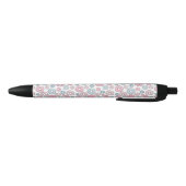 Stylo Noir Motif De Donuts, Donuts Roses, Donuts Bleus (Bas)