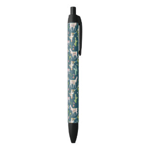 Stylo Noir Motif de drapeau de lama d'aquarelle