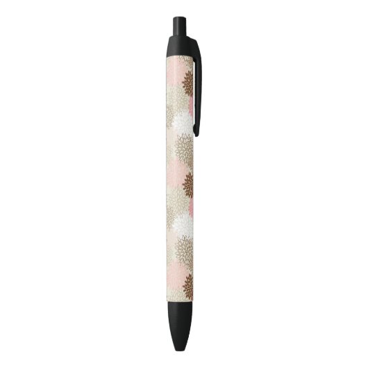 Stylo Noir Motif De FEMME Rose Et Brown (Bas (Vertical))