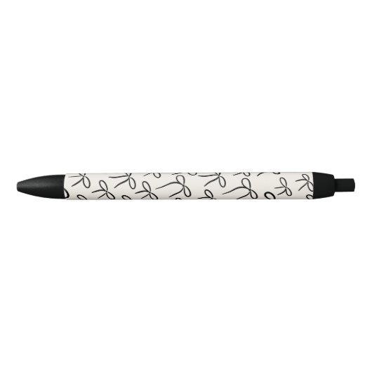 Stylo Noir Motif de fenêtres simples en noir et blanc (Devant)