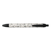 Stylo Noir Motif de fenêtres simples en noir et blanc (Dos)