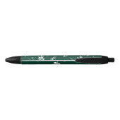 Stylo Noir motif de feuille (Dos)