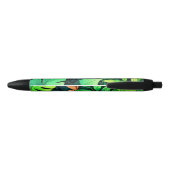 Stylo Noir Motif de feuille (Dos)