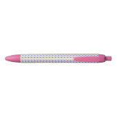 Stylo Noir Motif de fleurs (Dos)
