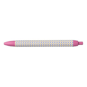 Stylo Noir Motif de fleurs